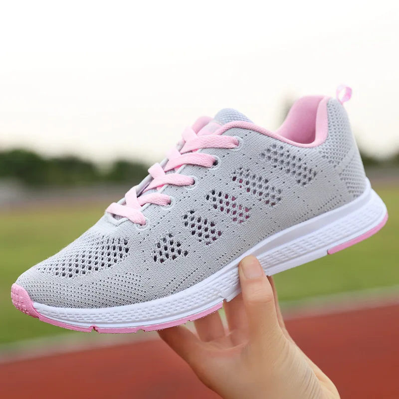 Кроссовки женские сетчатые дышащие удобная спортивная обувь для бега лето