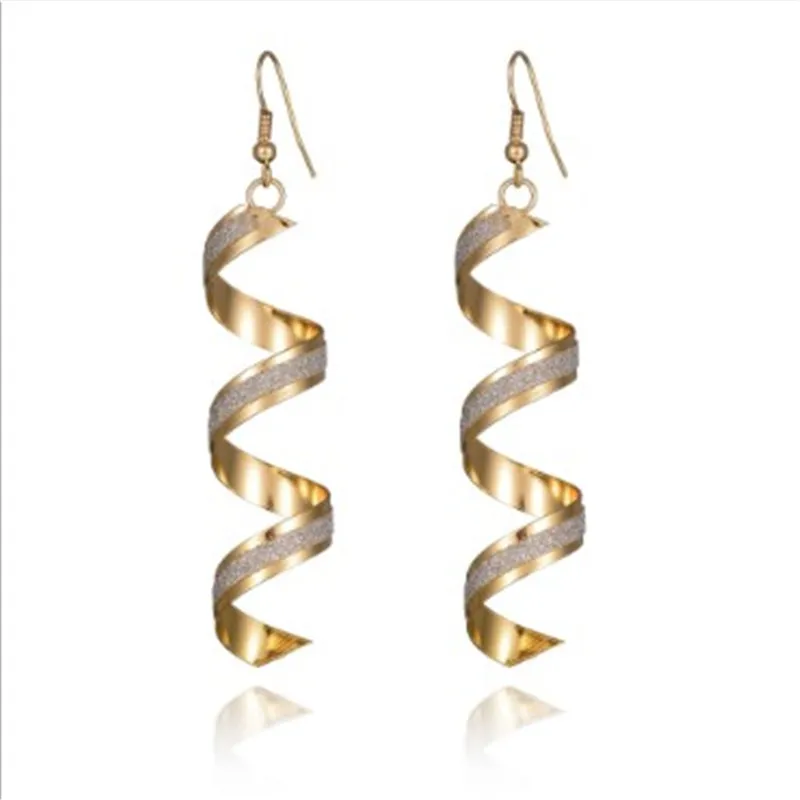 

Fashion Punk Twist Spiral Earrings Lady Girl Dangle Earring Charm Jewelry Valentine's Day Gift Long Earrings For Women
