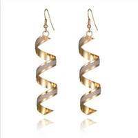 fashion punk twist spiral earrings lady girl dangle earring charm jewelry valentines day gift long earrings for women