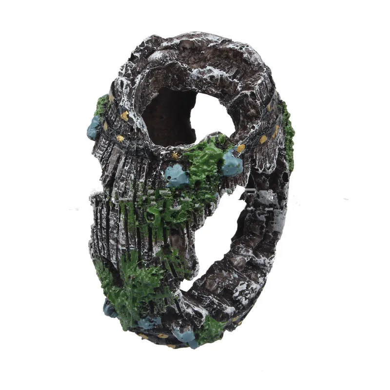 1 шт. аквариума искусственный бочонок смолы пещера украшение для Украшение