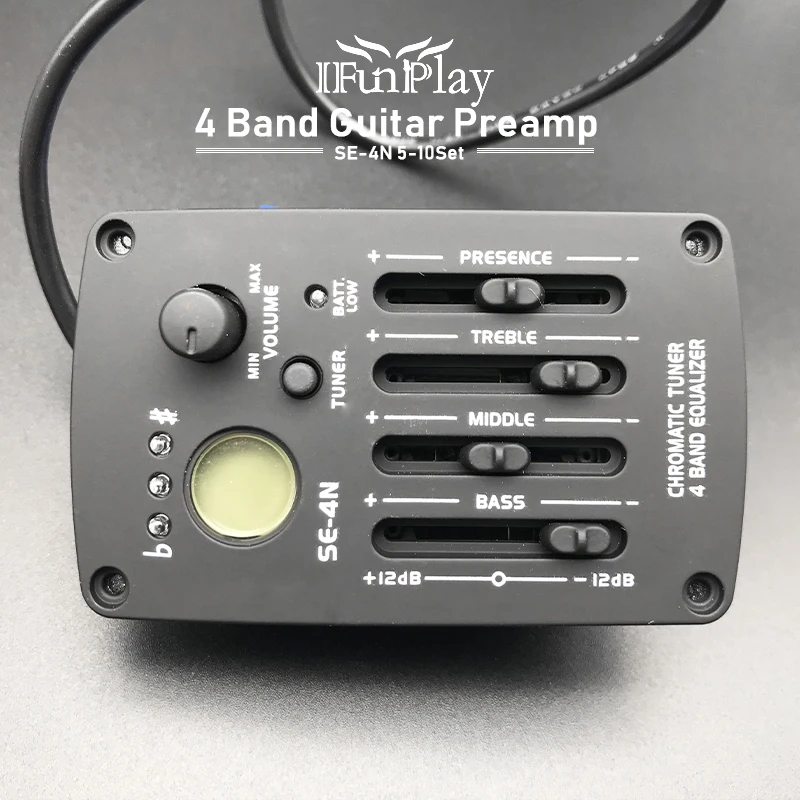 5/10 шт./набор SE 4N 4 полосы Preamp акустической гитары ra эквалайзер Piezo Pickup с ЖК дисплей