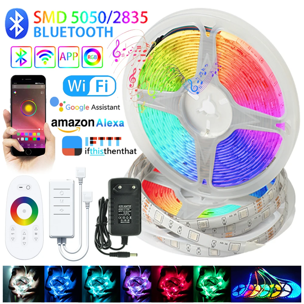 

Светодиодная гирлянда с умным управлением, 12 В, RGB 5050/2835