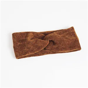 caramel Free shipping knitting women hairbands girl's headbands lady's headwear hair accessories Wide yoga headwrap - Цвет: caramel