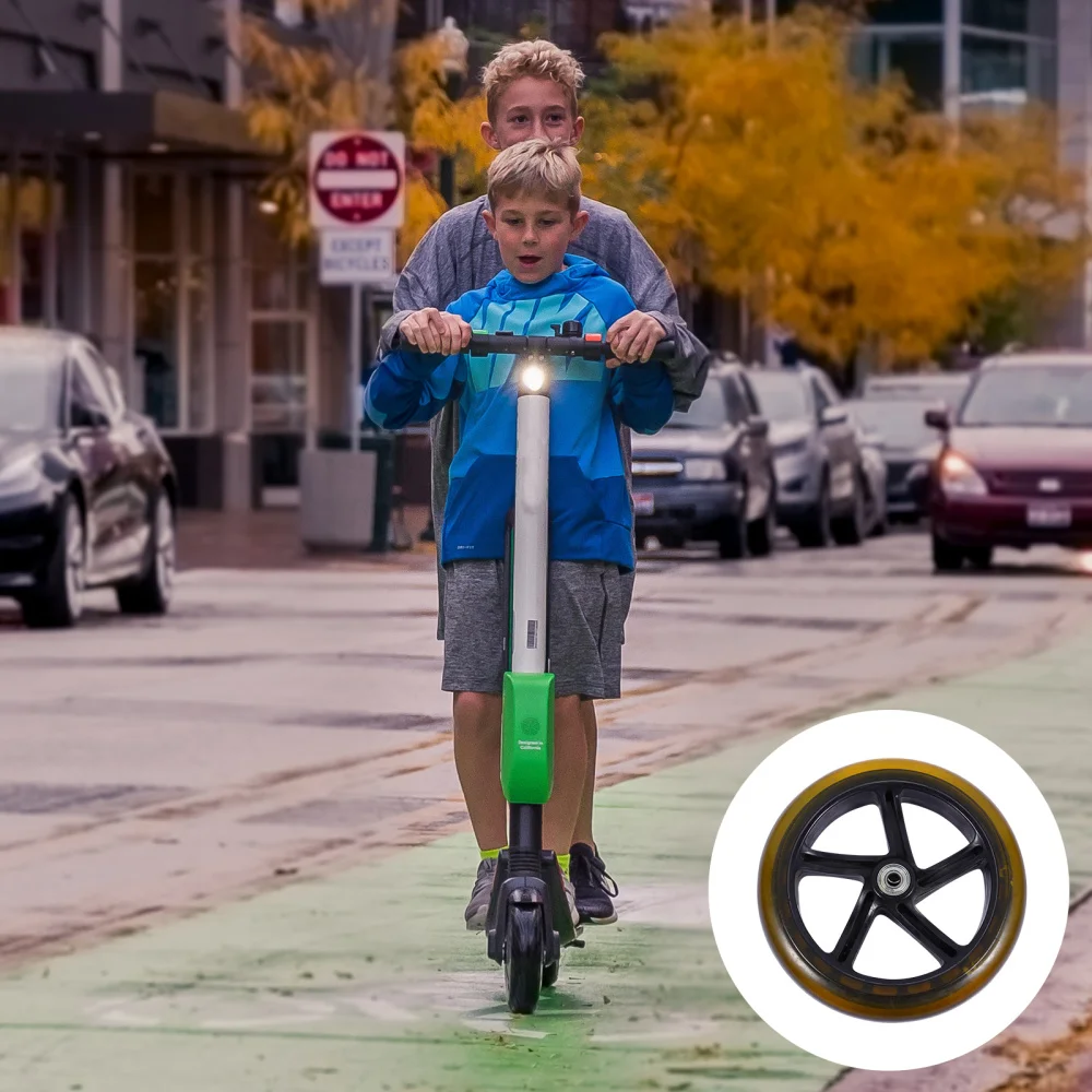 

2pcs Scooter Wheels Mute Replacement Wheels 180mm PU Wheels Scooter Parts