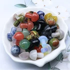 Белая Агат Лабрадорит розовый кварц топаз мини-гриб статуя аквариум Декор натуральный камень украшение для комнаты