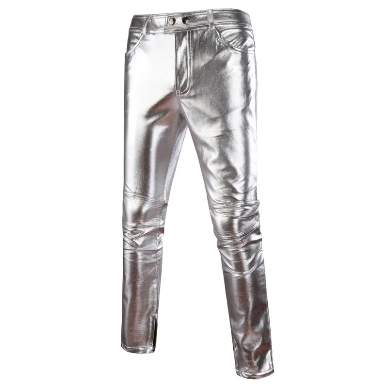 

New Arrival Hot-selling Men's Clothing Leather Pants Tight Leather Pants Male Slim Leather Pants Fashion Men Leather Pants Male