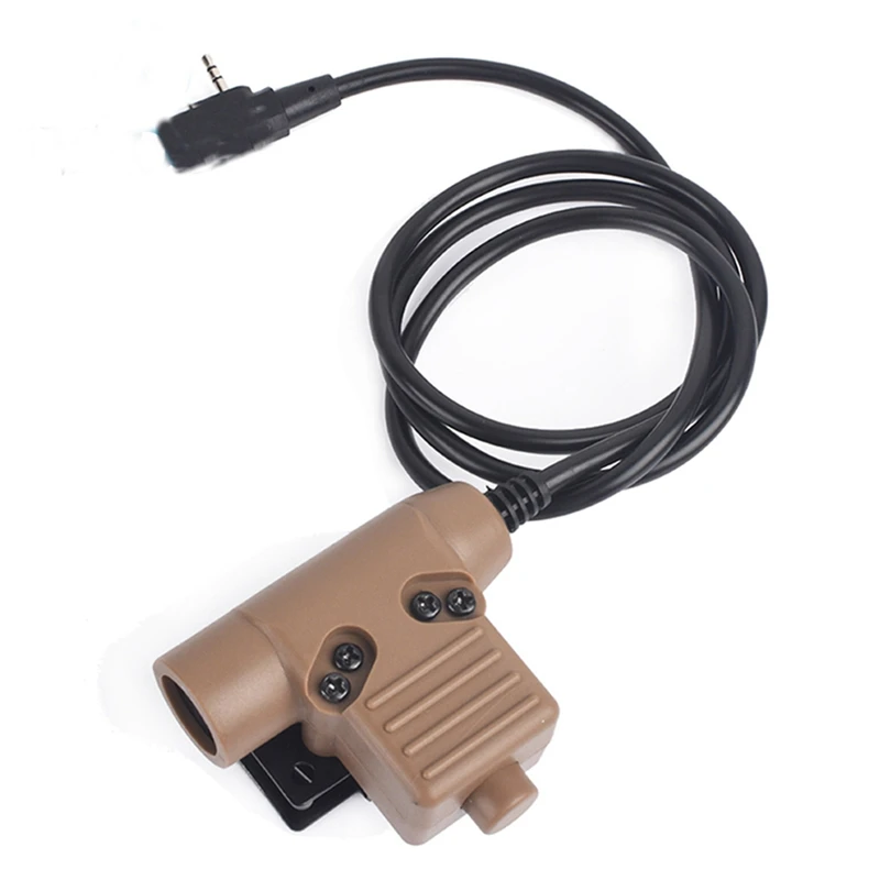 Airsoft Headphone U94 PTT for KENWOOD/Midland Walkie Talkie BaoFeng UV-82 Radio Adapter Push to Talk Softair Headset DE WZ113 |