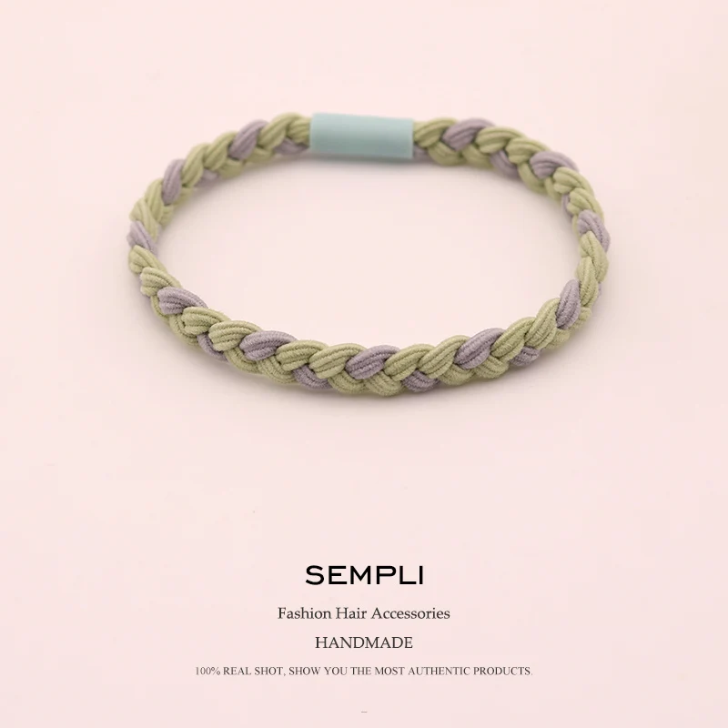 Sempli, Женская эластичная лента для волос, головная повязка, богемные плетеные эластичные резинки для волос для детей, эластичная резинка для волос, заколка для волос, аксессуары