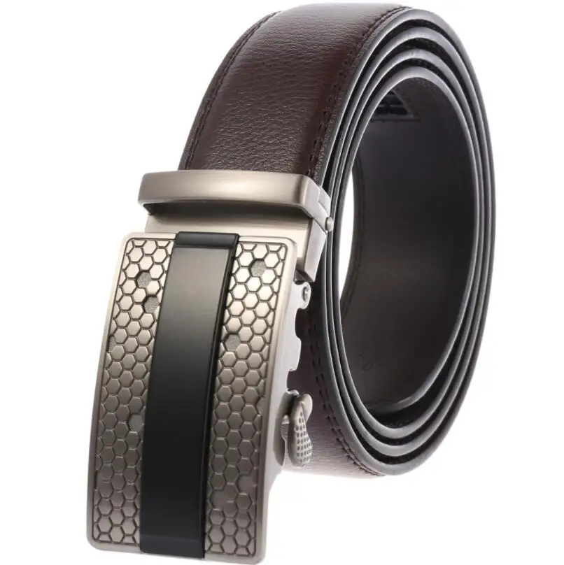 men leather strap male automatic buckle belts for men authentic girdle trend men's belts ceinture Fashion designer jean belt 3.5
