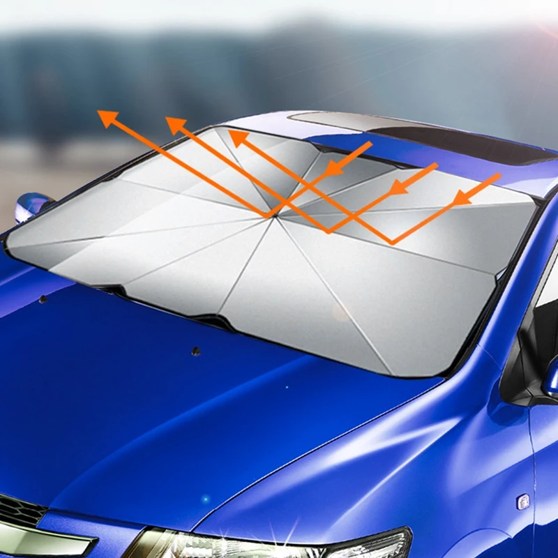 

Car Windshield Sun Shade Umbrella Foldable Front Window Sunshade Covers Heat Insulation Interior Windshield Protection Accessori