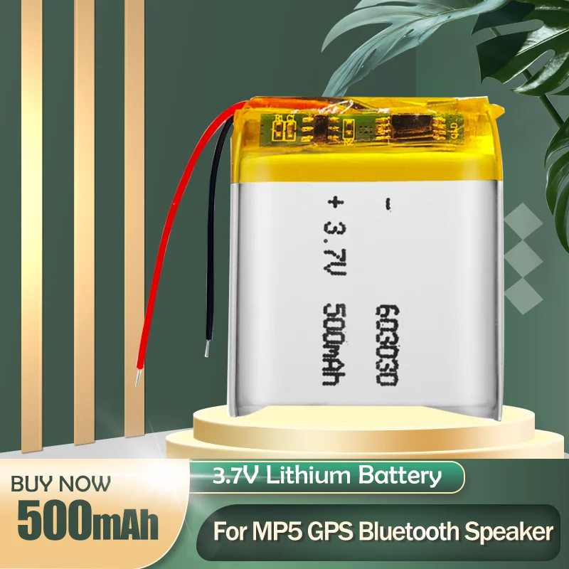 603030 3 7 V 500mAh литиевая полимерная аккумуляторная батарея для GPS MP3 MP4 MP5 LED гарнитура
