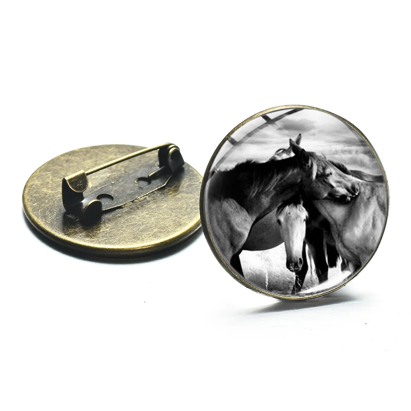 SONGDA винтажные браслеты с подвесками белого брошь-лошадь искусство