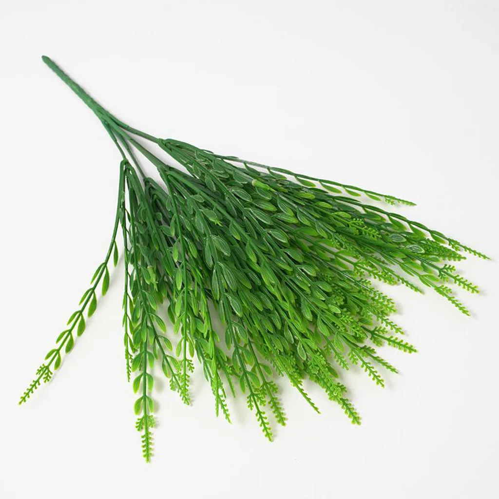 Искусственные растения трава пластиковые зеленые листья искусственное растение