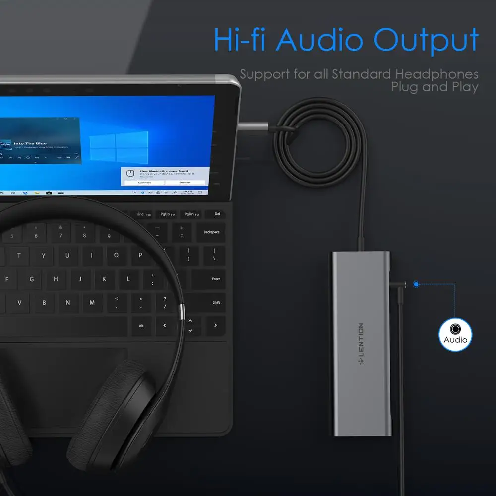 Длинный кабель USB C Hub с 4K HDMI 2 3 0 5 мм аудио Type зарядный адаптер для MacBook Pro 13/15/16