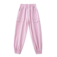 children trousers girls teen cargo pants cotton casual loose long pants kids jogger pants for 6 8 10 12 14 years girls clothing