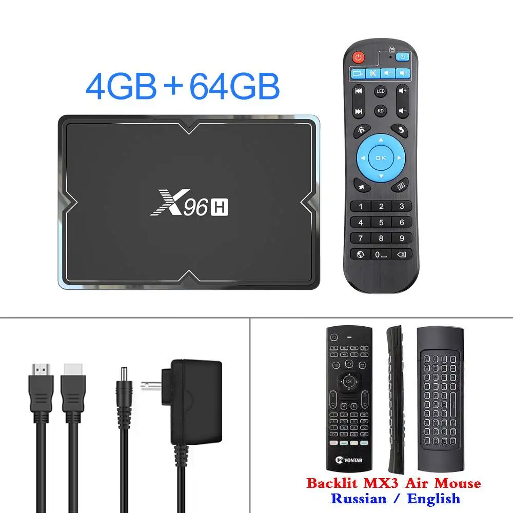 4G64G MX3 Новейший X96 мини 4K Смарт ТВ приставка Android 9,0X96 H 4 ГБ ОЗУ 64 Гб ПЗУ медиаплеер Allwinner H603 Netflix Youtube 2G/16G телеприставка - Цвет: 4G64G MX3