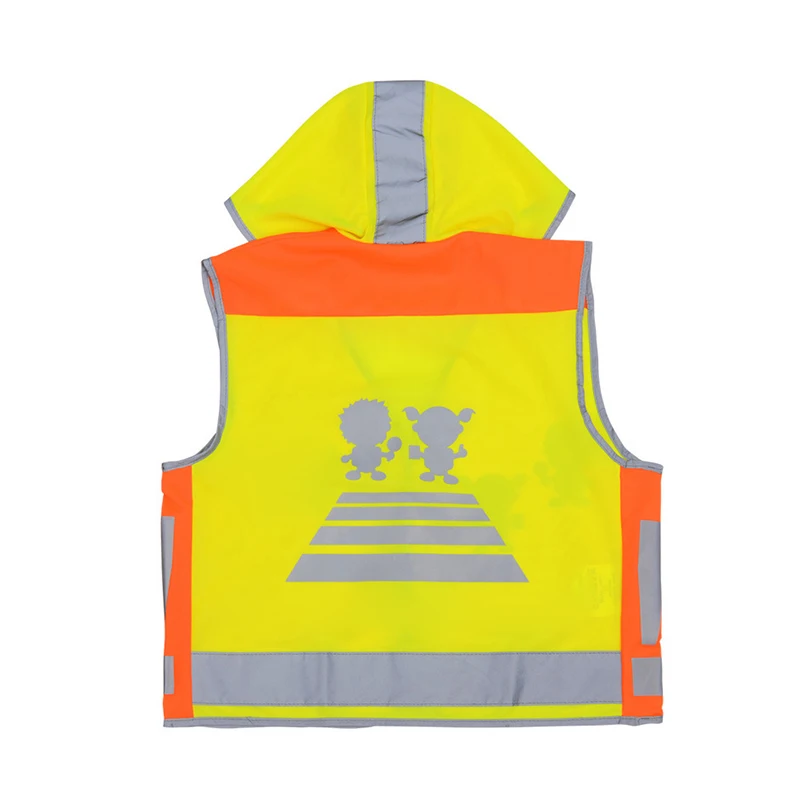 New Kids Reflective Safety Vest School Children Training Pullovers Overalls Breathable Velcro Wear Printing Clothing | Безопасность и