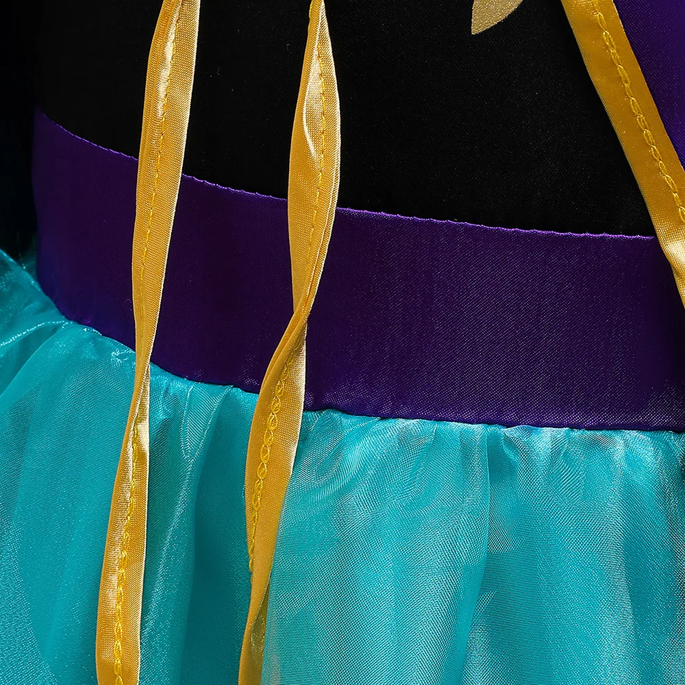 

Girls Dress Christmas Kids Clothes Anna Princess Dresses For Girls Wedding Party Dresses vestidos Give Shawl Children Clothing