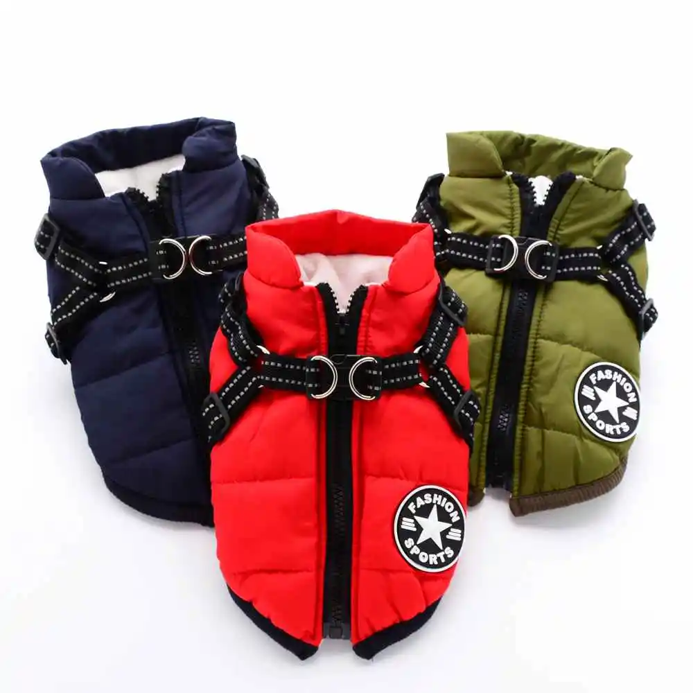 Водонепроницаемый Жгут для домашних животных пальто зимняя хлопковая куртка с