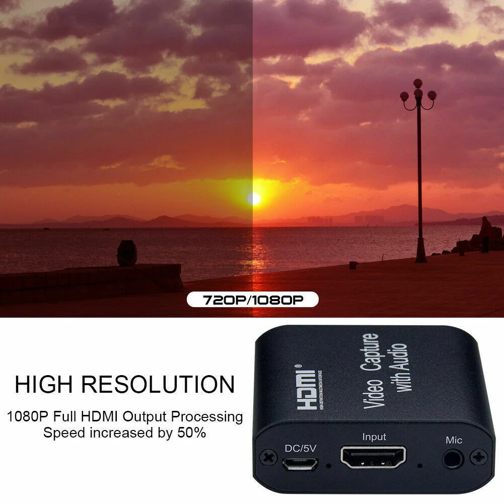 Plug And Play 4K обучающая видеокарта стерео вход портативный универсальный с Аудио HDMI