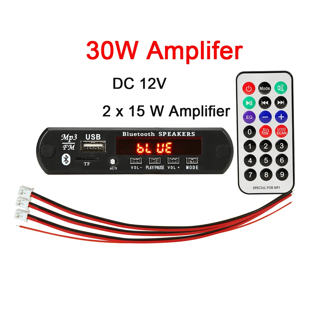 50 Вт усилитель Bluetooth MP3 плеер модуль декодер доска для рисования 5V 12V