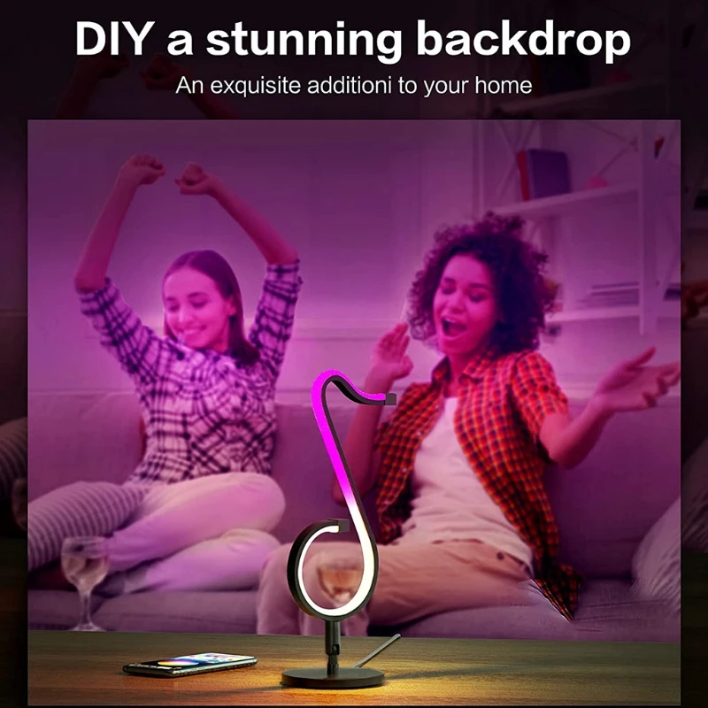 

RGB Lighting Dimmable LED Lamp APP Control Colorful Night Light for Room Decor