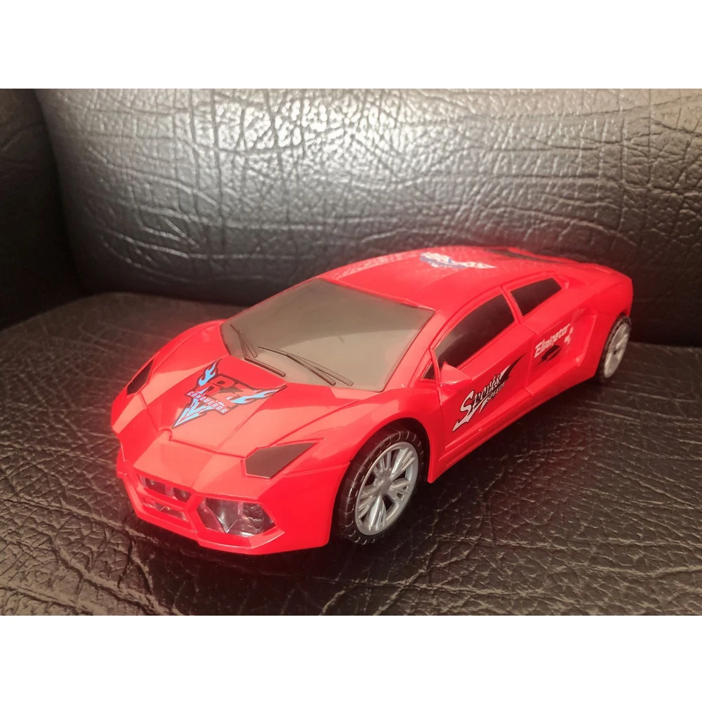 Детская светодиодная электрическая машинка Полицейская игрушка вращающиеся на