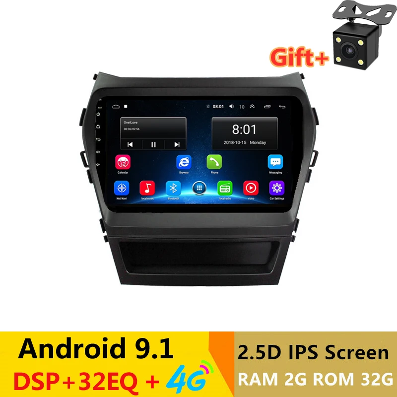 9 &quot2G RAM Android автомобильный DVD видео плеер GPS для Hyundai Santa FE 2015 2016 2017 Навигация Радио