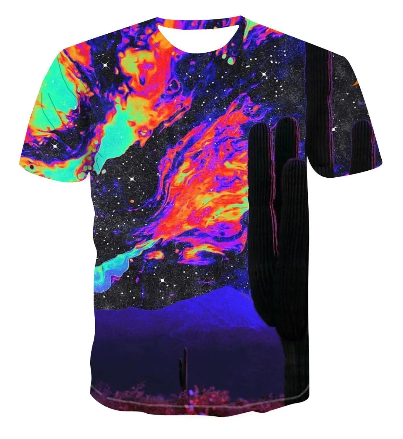 

2020 New 3d Dynamic Printing Geometric Pattern Color Summer T-Shirt Breathable Top Psychedelic Dizzy T-Shirt Trend Couple S -6xl