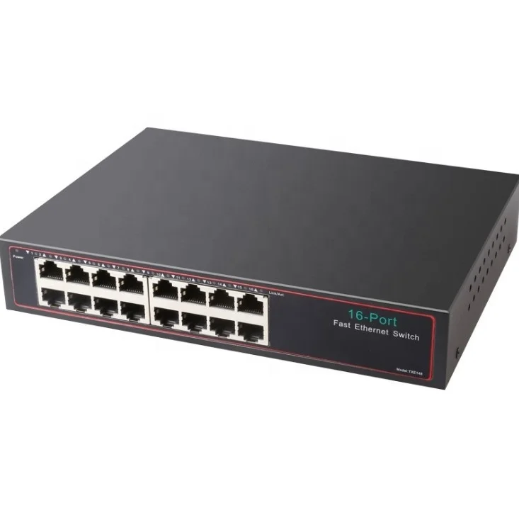 Высокоскоростной сетевой коммутатор Diewu Auto Mdi/Mdi-X Autosense 100 Мбит/с Ethernet 16 портов lan -