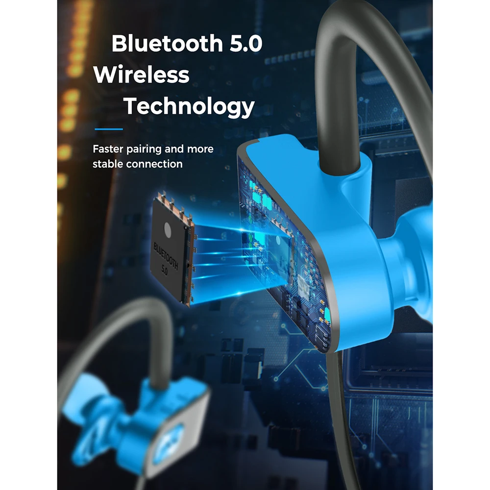 mpow flame 2 ipx7 waterproof wireless sports earphone bluetooth 5 0 13h playing time hd stereo for iphone samsung huawei xiaomi free global shipping