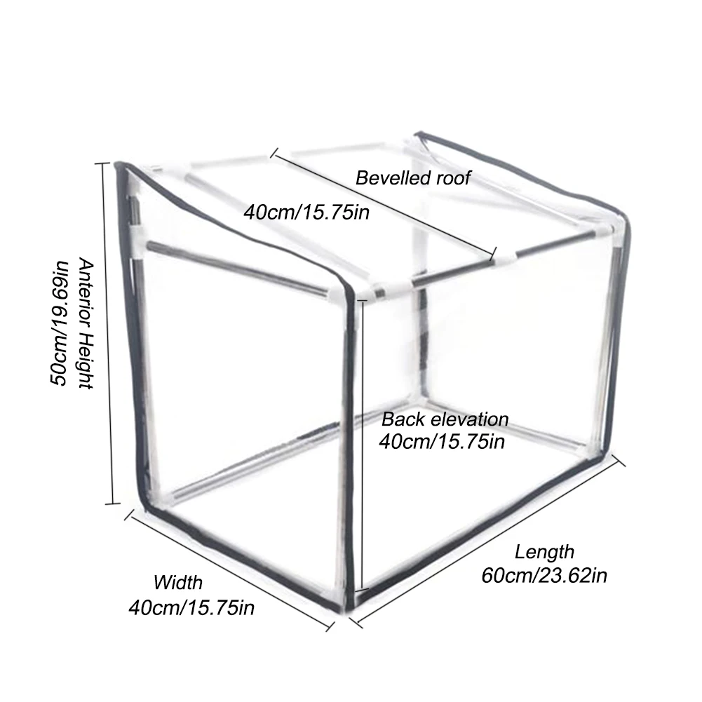 

Mini Plants Greenhouse Flowerpot Cover Shelter Balcony Small Plants Greenhouse Stainless Steel Frame Transparent Plant Cover