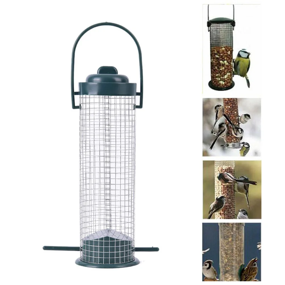 

Metal Bird Feeders Hanging Peanut Nut Feeder Transparent Grid Bird Feeder For Bird Feeders Stations Garden Pet Products