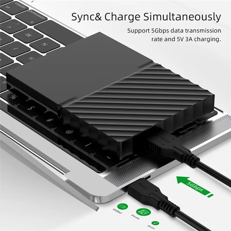 USB 3,1 type C к USB 3,0 Micro B кабель 5 Гбит/с type-C коннектор для передачи данных адаптер для жесткого диска смартфона ПК OTG USB-C телефона ноутбука