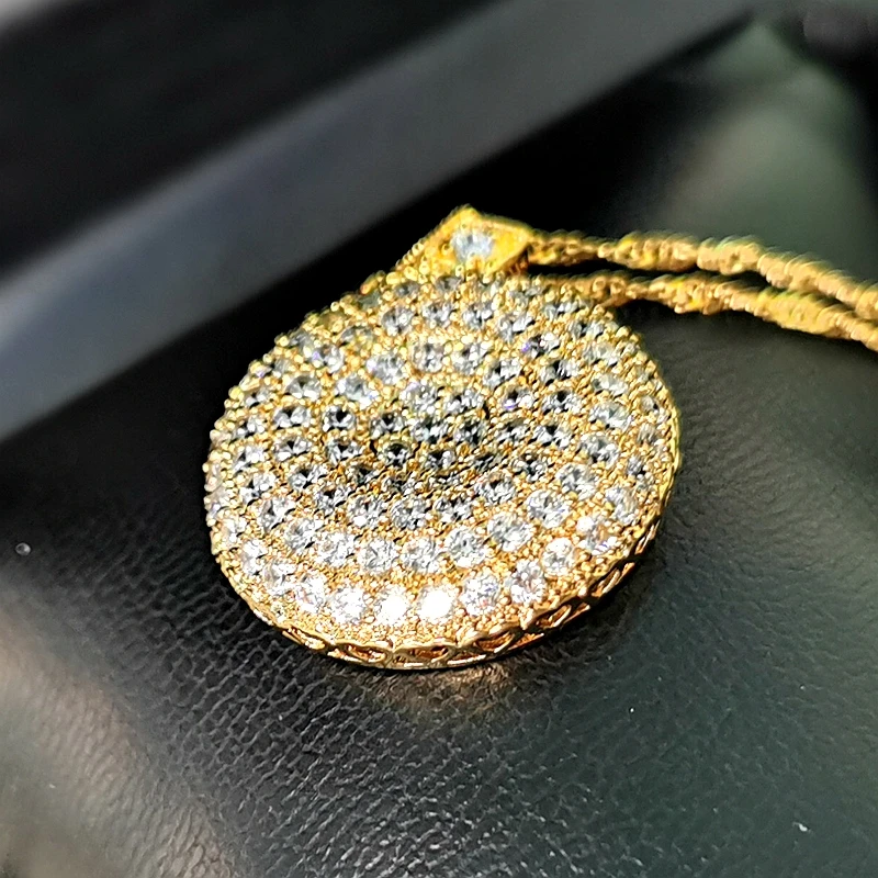 Ожерелье вогнутое круглое золотого цвета для женщин геометрическое ожерелье с