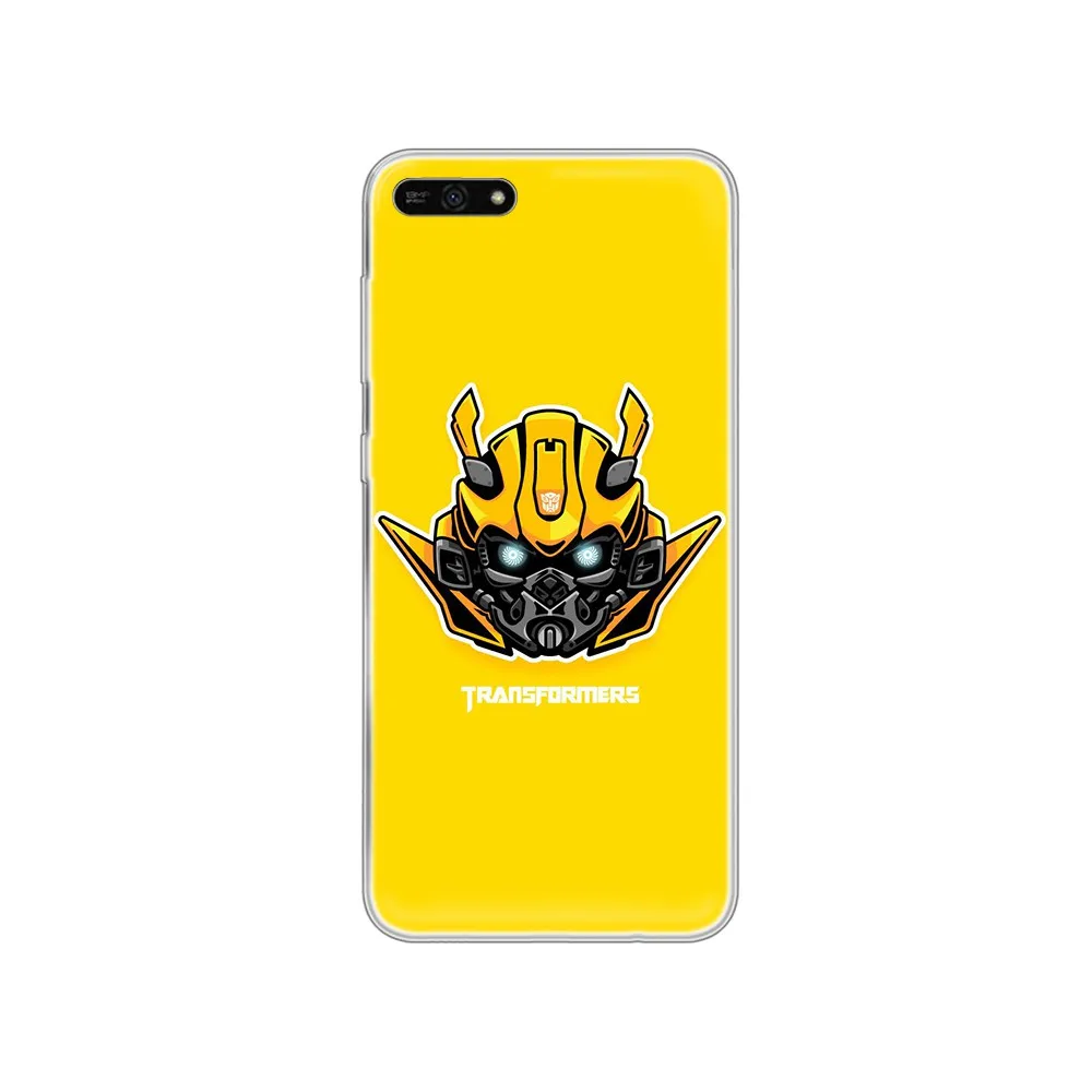Прозрачный чехол для телефона с трансформерами Bumblebee autobot funda HUAWEI honor mate 7A 8S 8X 9 9X 10 20