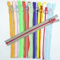 5pcs 40cm 16inch opening 5 resin zipper pull ring zipper head diy suitable for bags and clothing