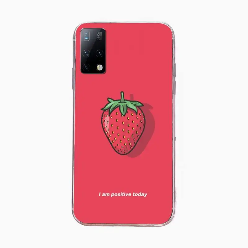 

Strawberry Korean Style Graffiti Phone Case For Samsung S4 S5 S6 S7 S7Edge S8 S9 S10 E Plus S20Fe lite Cover Fundas Coque