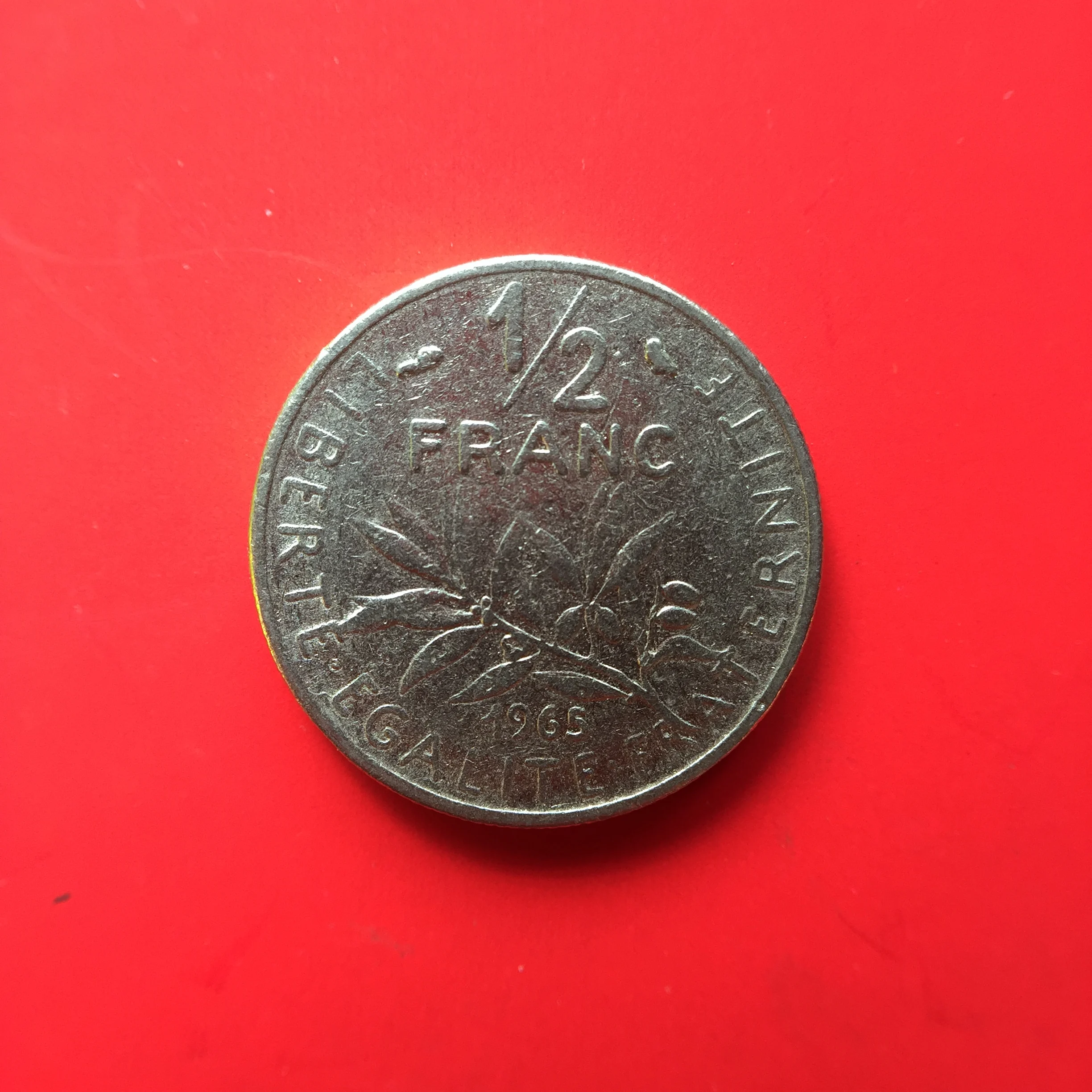 

French 1/2 Franc Coins Eu Edition Europe 100% Real Original Used Coin Old Random Year