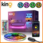 Светодиодная лента King LED, музыкальная синхронизированная меняющая цвет RGB5050, дистанционное управление через приложение для телефона, светодиодная Светильник та 6 м, 12 м, 15 м