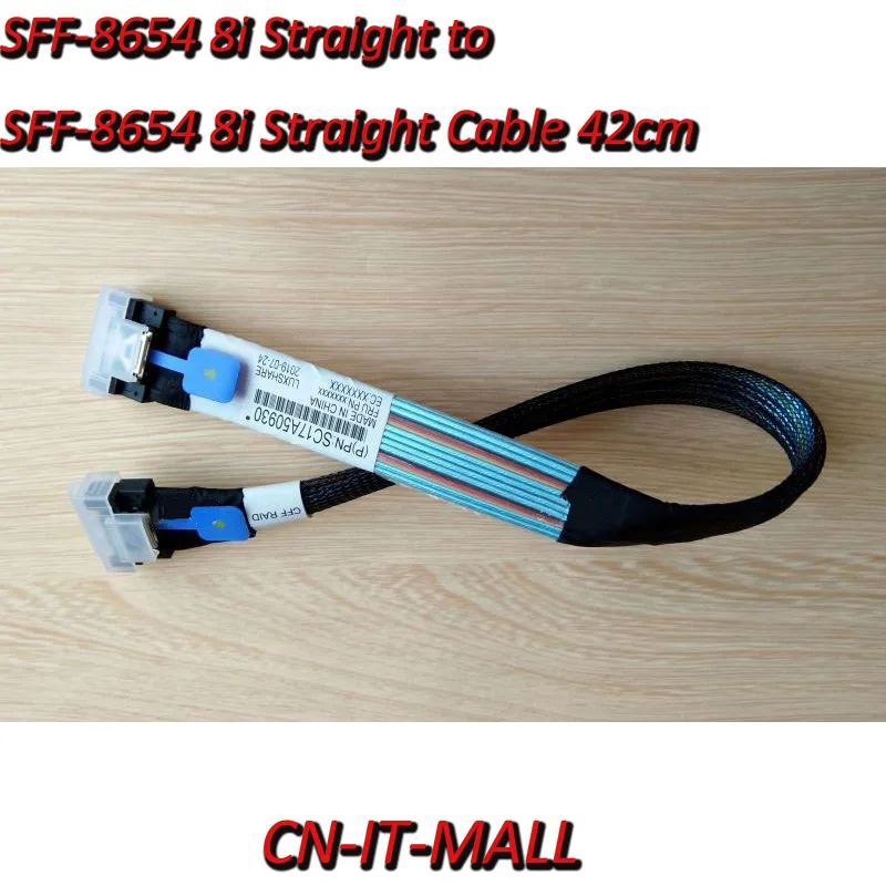 

NEW Slimline SAS4.0 SFF-8654 8i Straight to SFF-8654 8i Straight Cable 42cm R0036