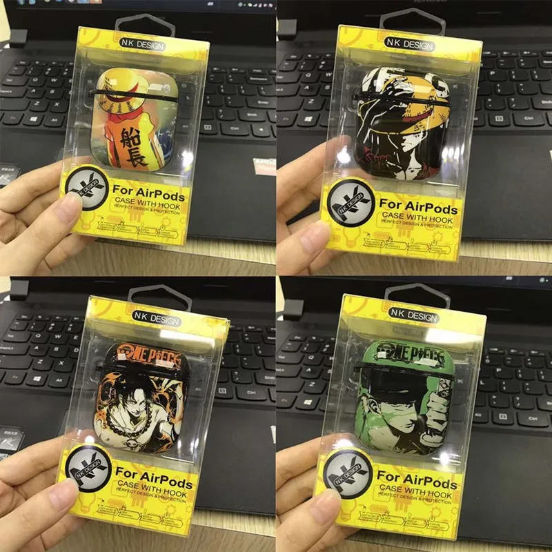 

Japan Anime Cartoon One Piece Wireless Bluetooth Headset Hard Cover Case For Apple AirPods 1/2 Funny Protect Box
