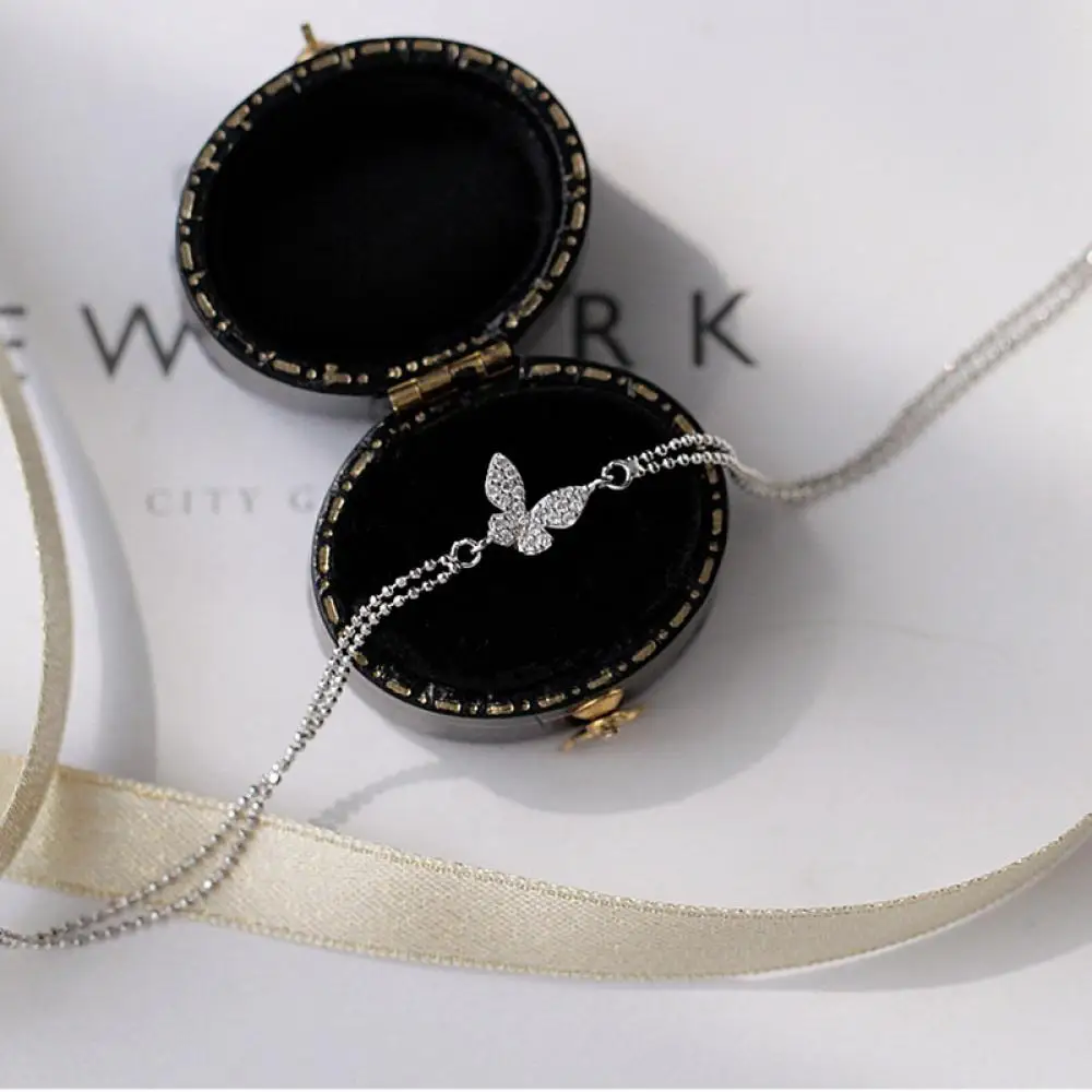 Женские браслеты-цепочки с двойным швом регулируемые браслеты цирконами и