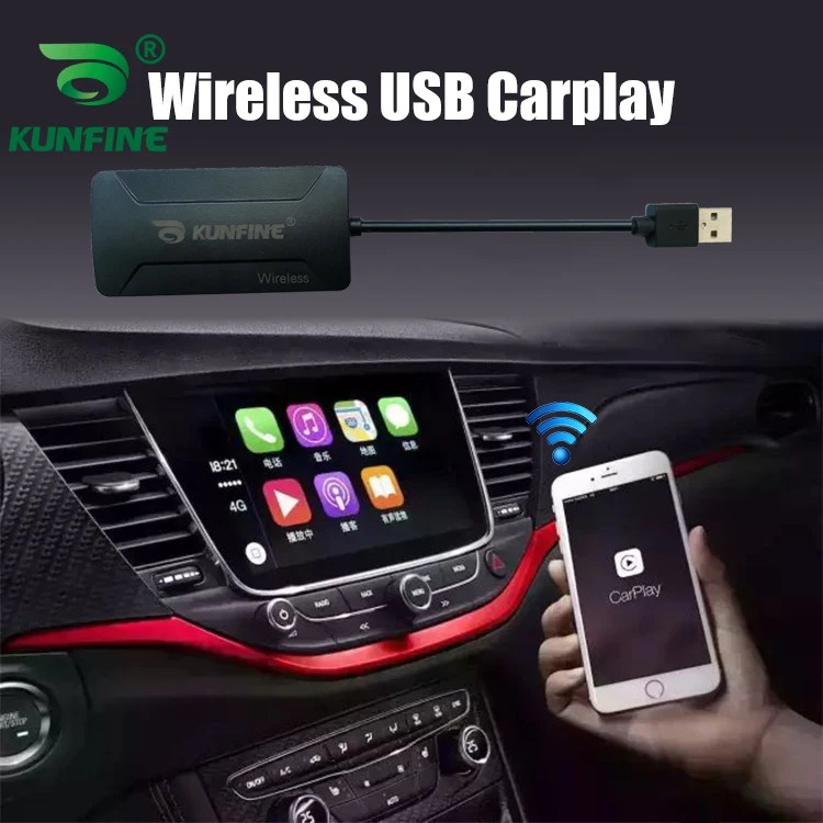 Беспроводной ключ KUNFINE Apple CarPlay для Android автомобильное стерео устройство USB карта