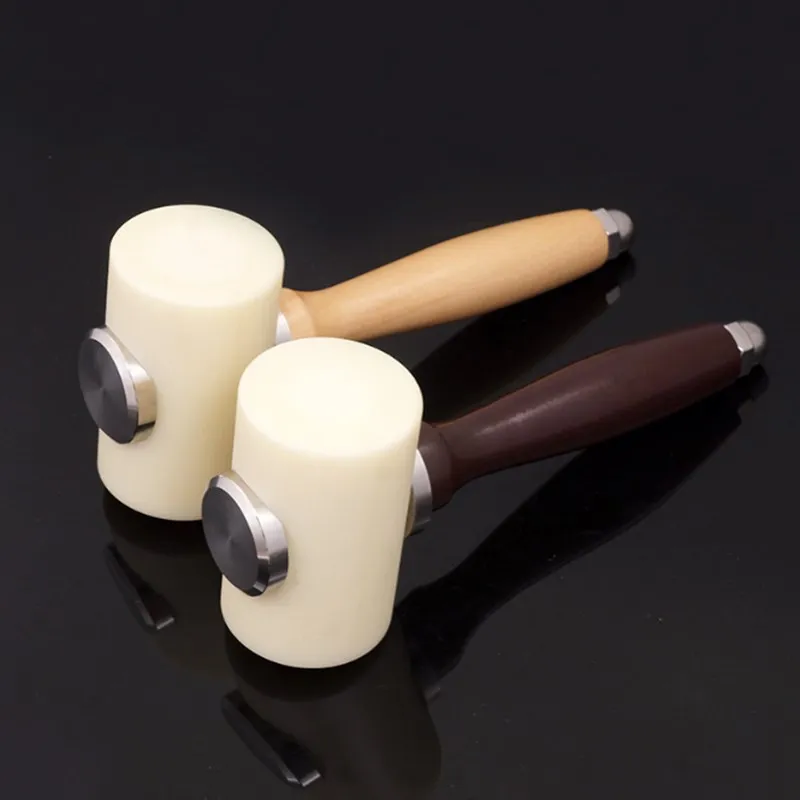 

DIY Leather Tools Wooden Handle Carving Hammer Leather Art Leather Carving Hammer Printing Nylon hammer T Leather Carving Hammer