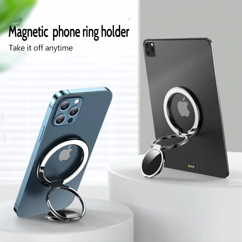 magnetic cell phone ring holder compatible with iphone 12 13 series magsafe removable cell phone grip kickstand free global shipping