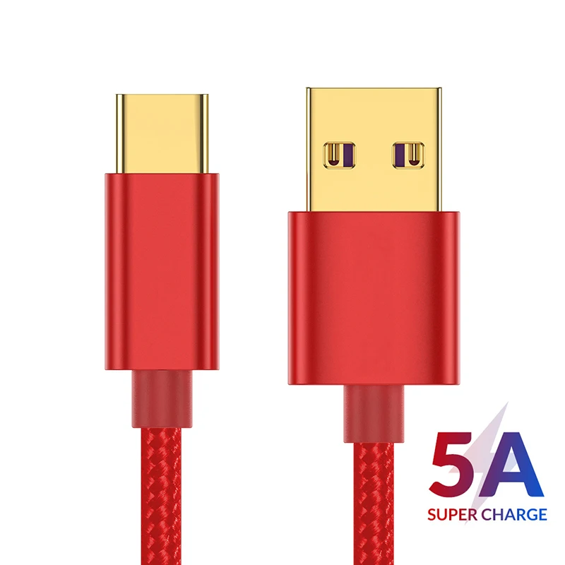 Оригинальный 5А usb type C кабель Supercharge 40 Вт USB провод SCP FCP QC4.0 QC3.0 быстрое зарядное