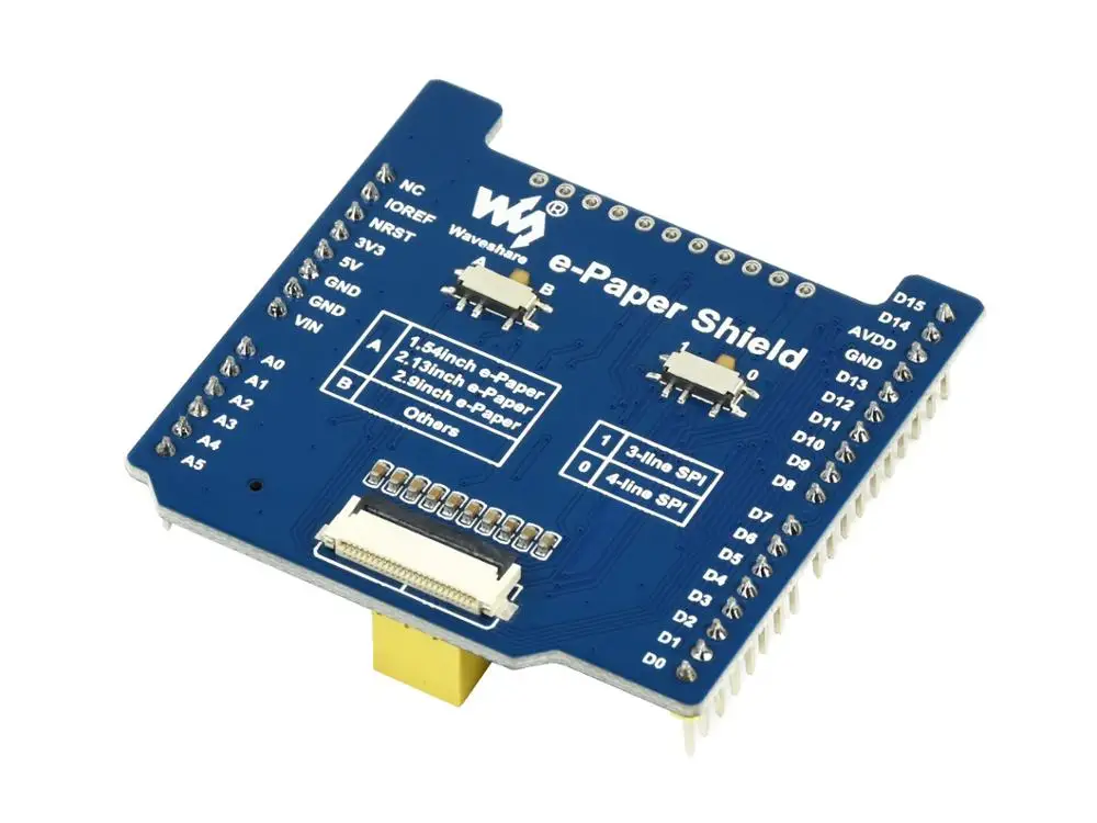 Protetor de Papelão Eletrônico Compatível com Vários Painéis de E-papelão Primeiro Wavesare Spi Painel Eletrônico Universal para Arduino Core Quadro demonstração