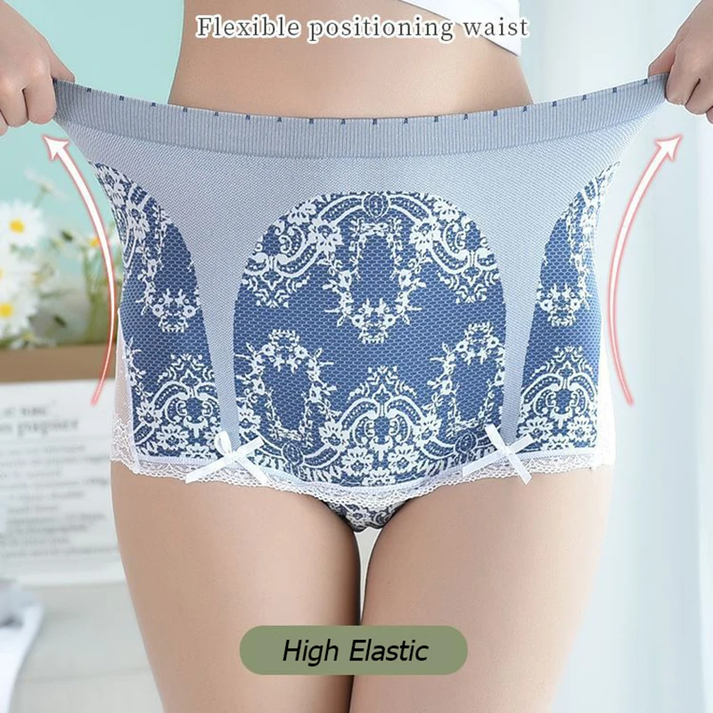 

Women High Waist Elastic Stretch Panties Hip-Lifting Seamless Briefs Breathable Shaping Underpants Comfort Intimates