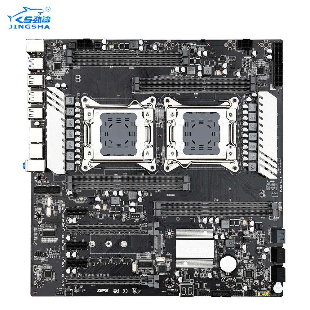 Материнская плата JINGSHA X79 Dual S8 двойной процессор Intel Xeon LGA2011 E5 V2 V1 8-Channe DDR3 поддержка